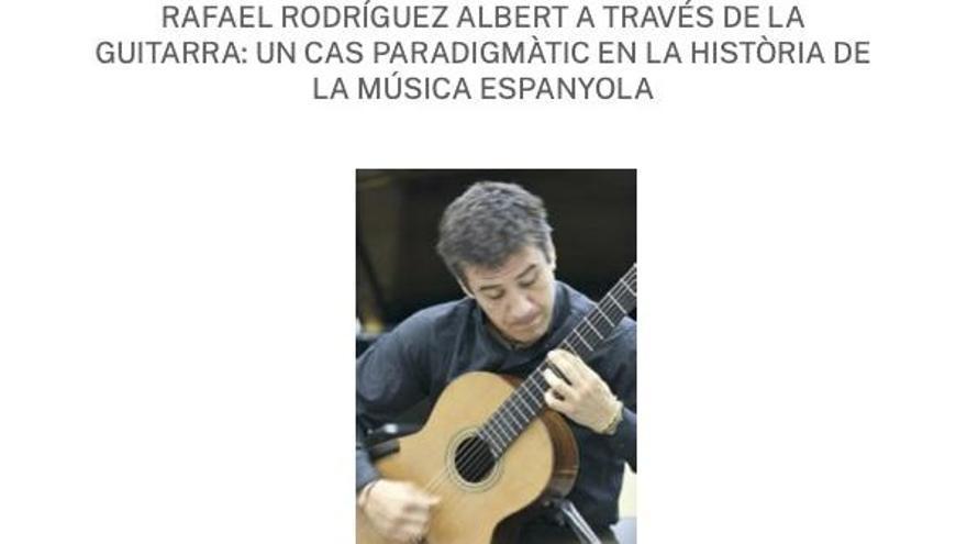 Cartel del acto del IEVA sobre Rafael Rodríguez Albert.