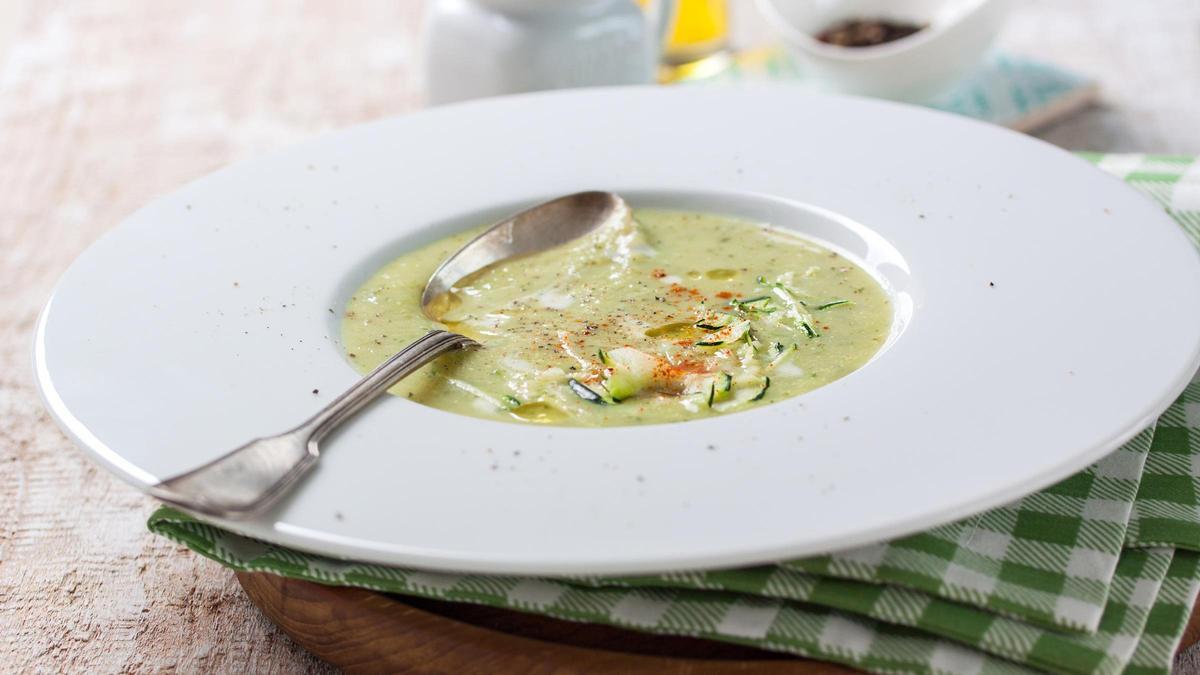 Sopa freda de pera amb gorgonzola