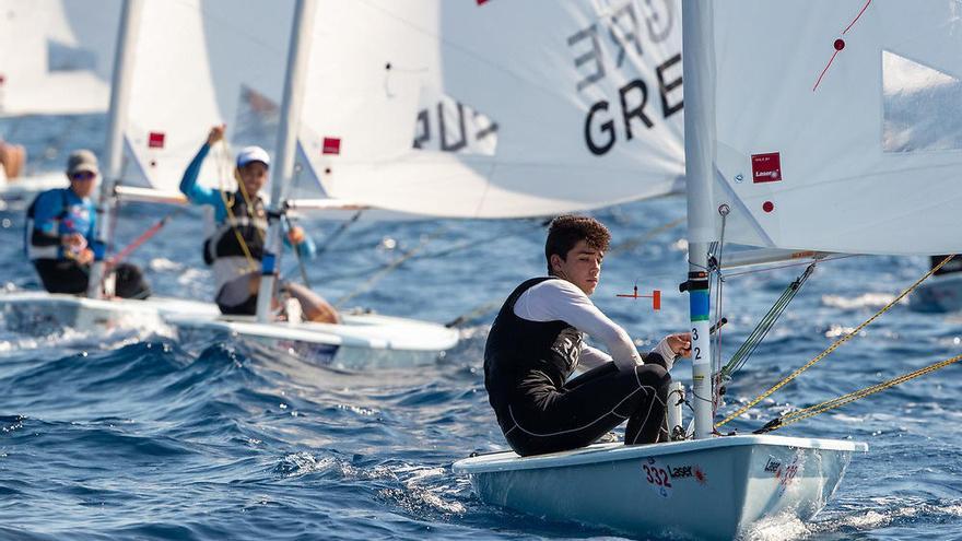 Jordi LladÃ³, durante el Campeonato de Europa de Laser Radial disputado en Grecia.