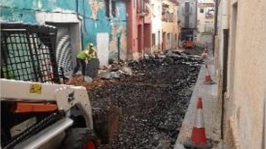 Les obres al carrer de Sant Martirià aquest dimarts.