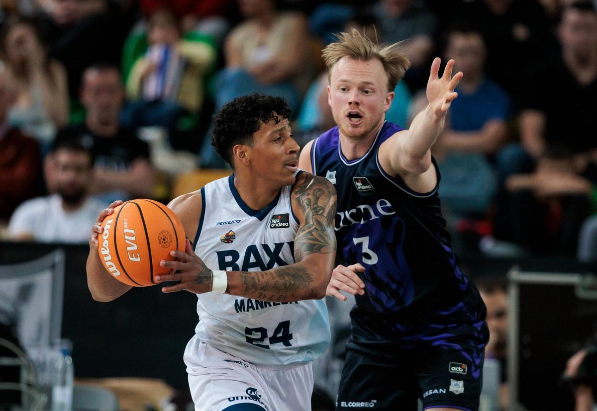 Eli Brooks, durant el partit disputat dissabte passat a la pista del Bilbao