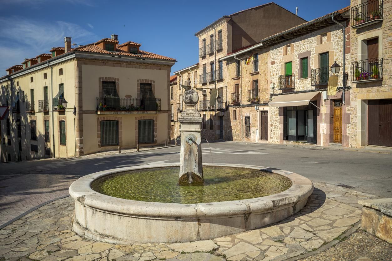 La plaza en el centro histórico de Sigüenza