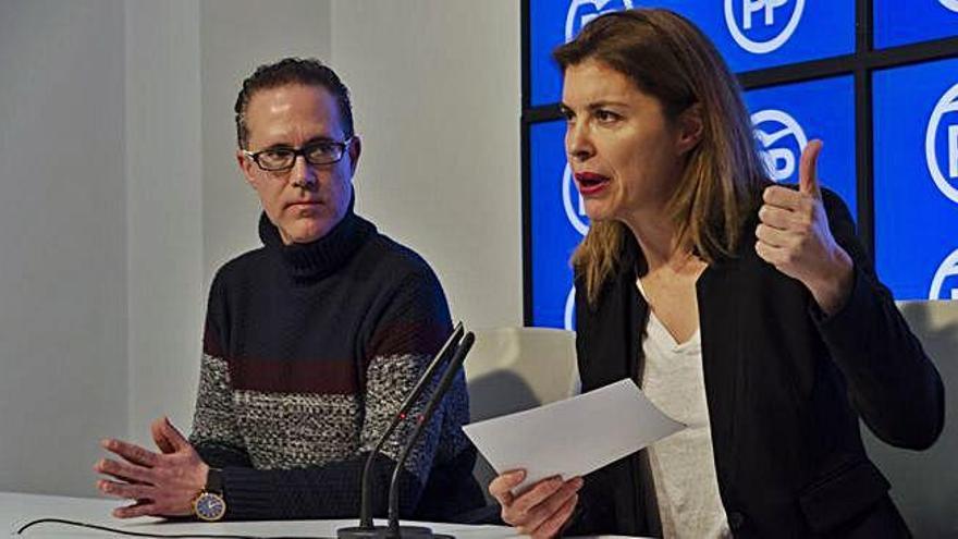 Clara San Damián, durante la intervención ante los periodistas.