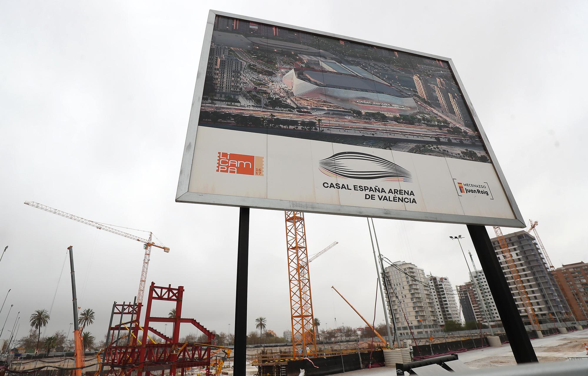 Así avanzan las obras del pabellón Casal España València Arena