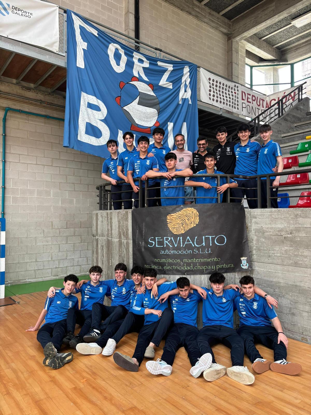 Equipo cadete del Serviauto Bueu Atlético.