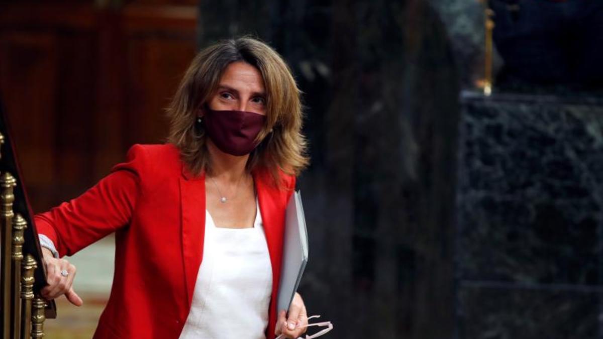 La vicepresidenta tercera y ministra para la Transición Ecológica y el Reto Demográfico, Teresa Ribera, el pasado 21 de julio de 2021 en el Congreso.