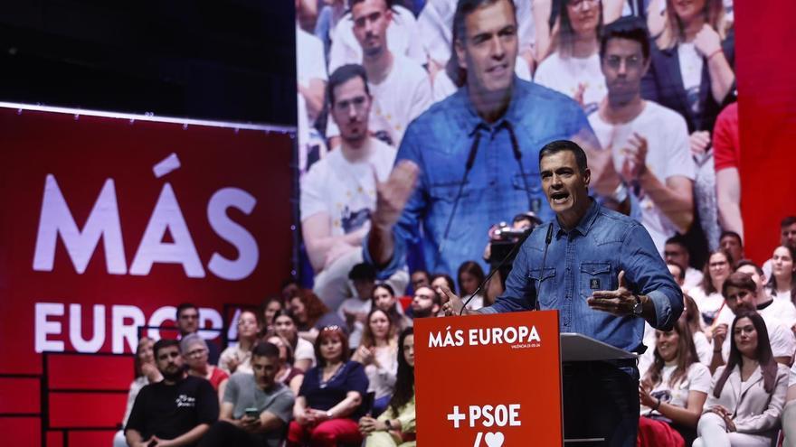Sánchez llama en València a &quot;hacer retroceder&quot; a la coalición de PP y Vox el 9-J