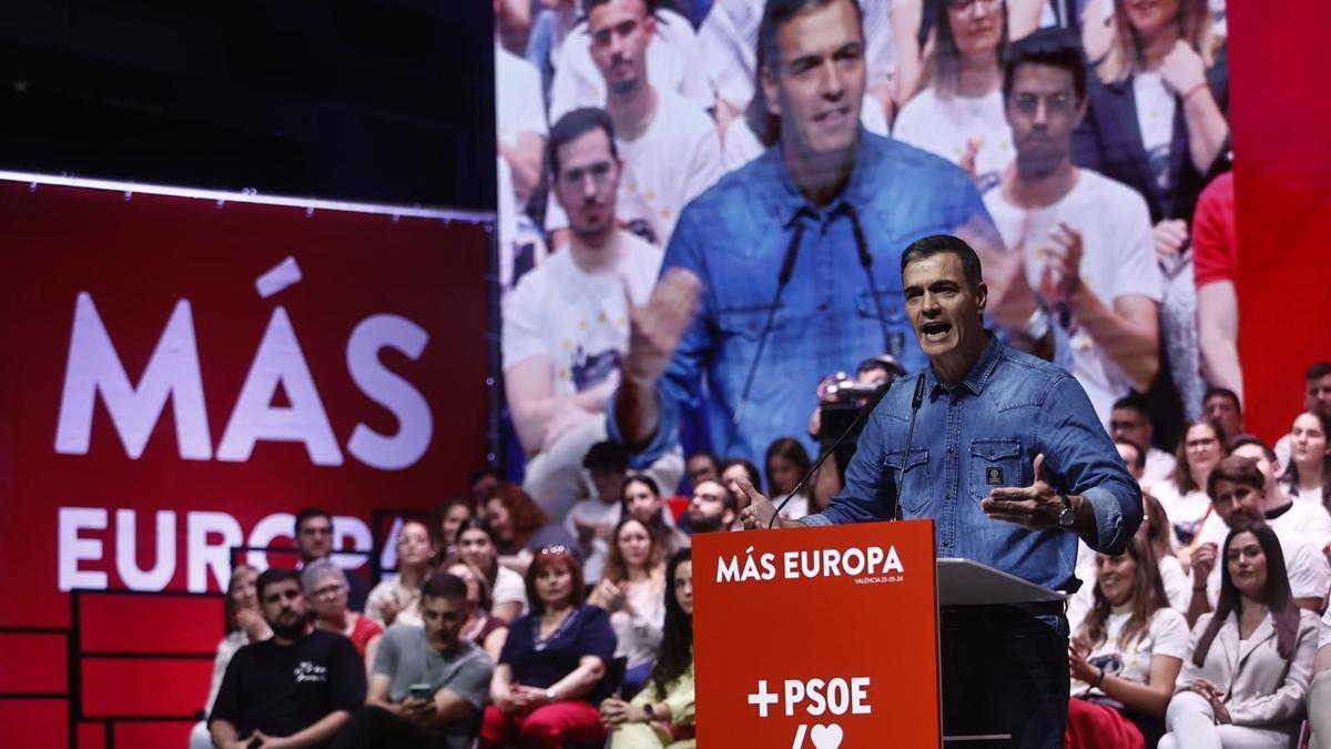Sánchez abre la campaña de las elecciones europeas en Valencia.