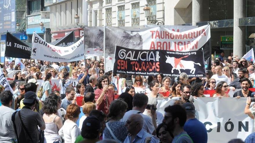 Manifestación antitaurina en A Coruña.