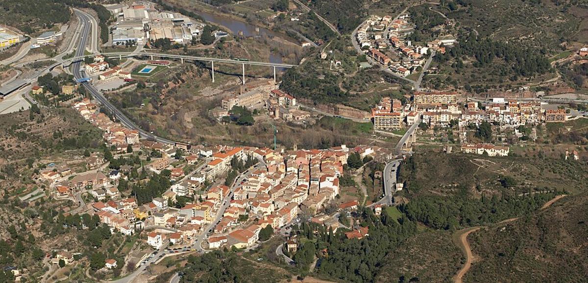 Vista aèria de Monistrol de Montserrat