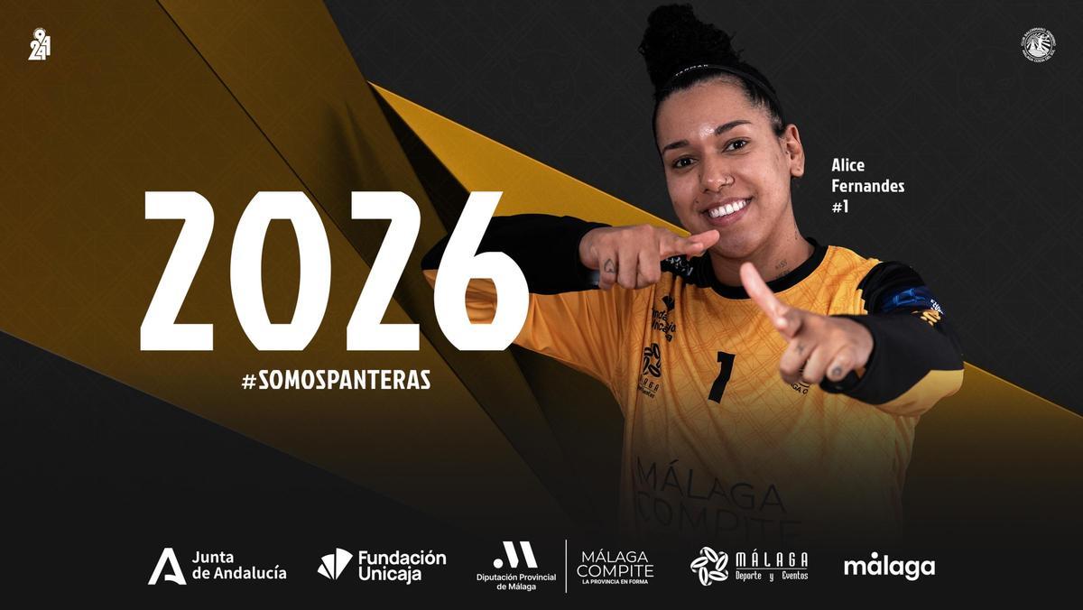 AliceFernandes seguirá al menos un año más en Málaga.