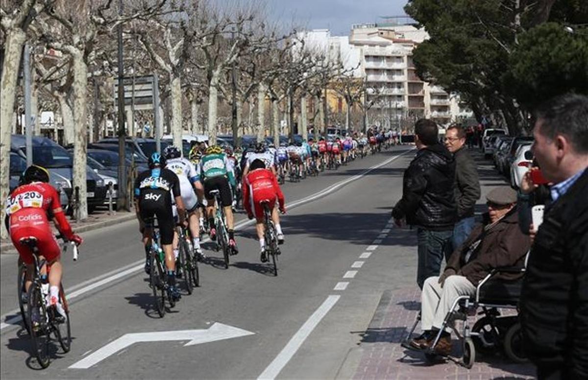 Una estampa de la segona etapa de la Volta a Catalunya.