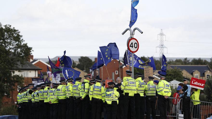 Protesta contra el brexit en Wakefield.