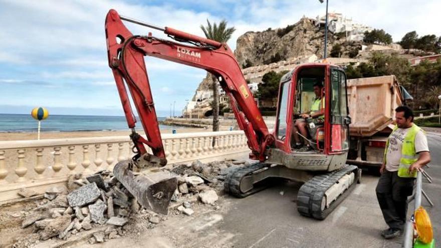 Obras en el paseo de Tamarindos