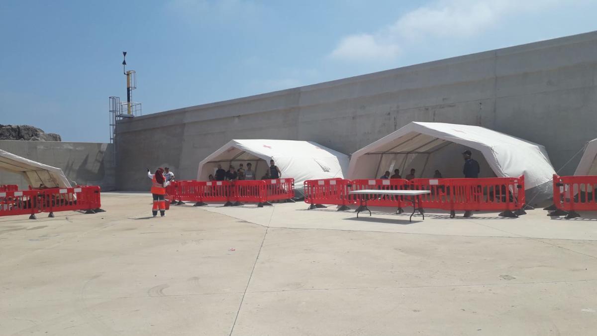 Carpas en el puerto de Cartagena.