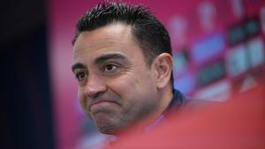 Xavi, en rueda de prensa