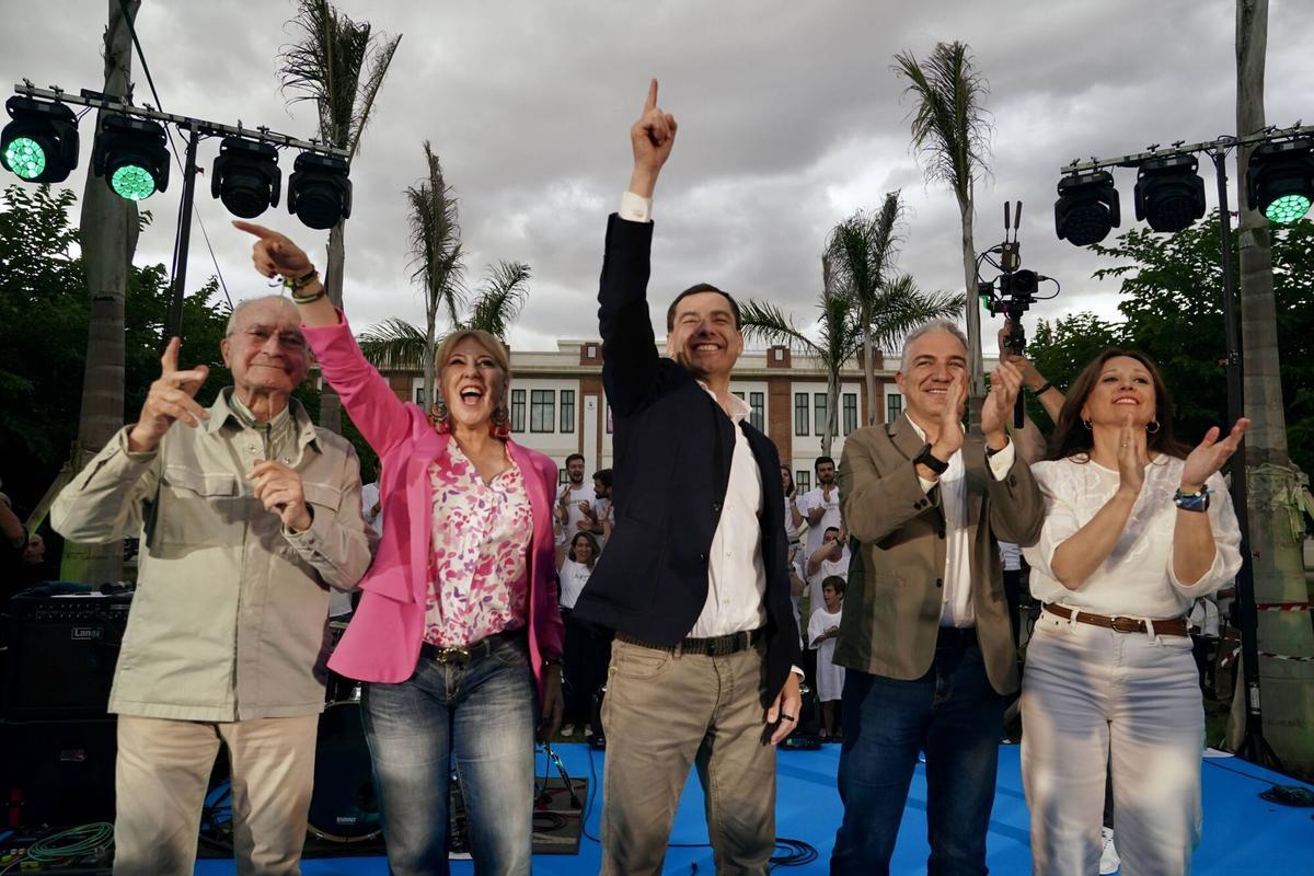 Cierre de campaña de Juanma Moreno, candidato del PP a la presidencia de la Junta de Andalucía, en Málaga