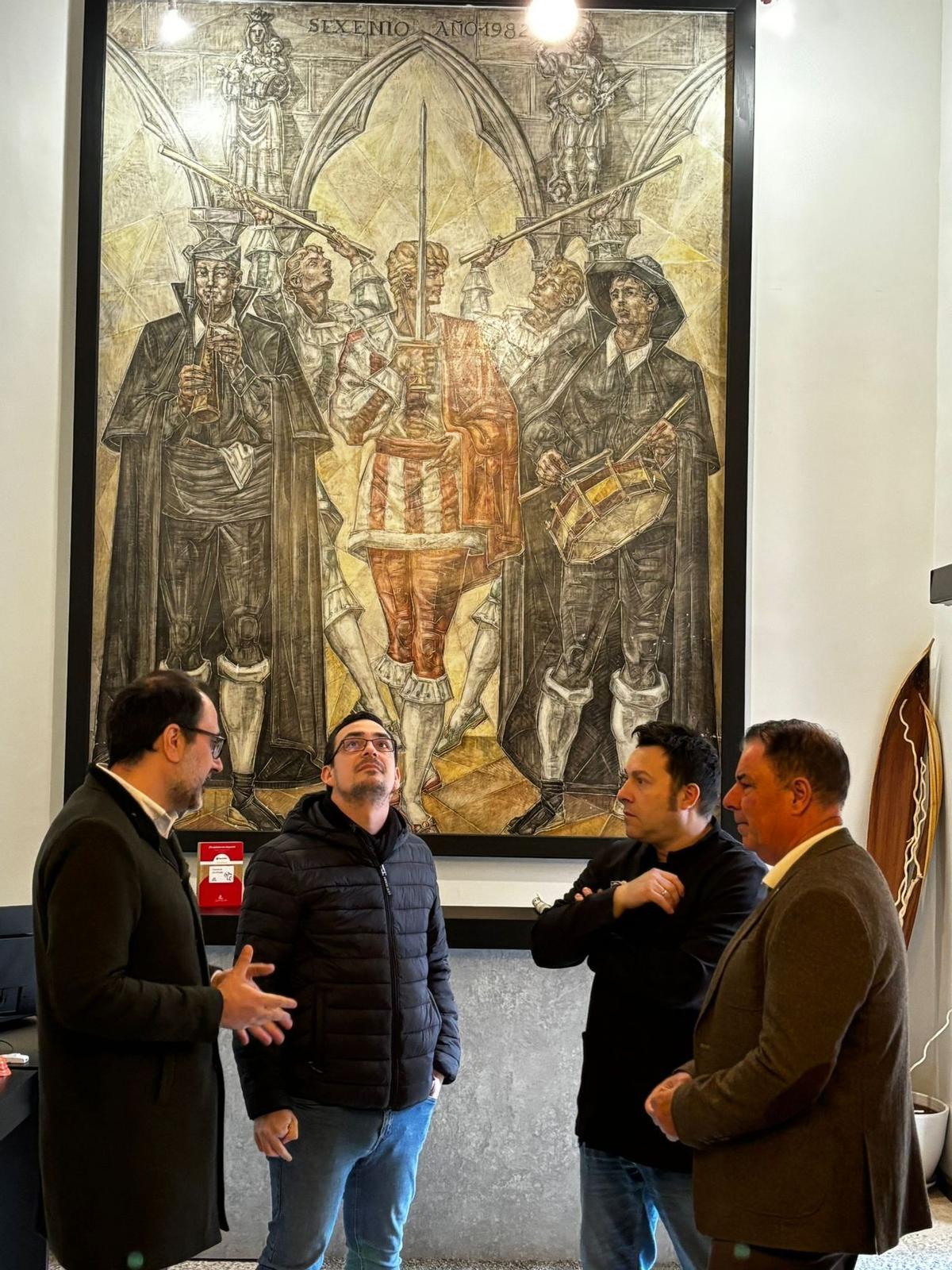 El diputado provincial de Patrimonio, Ximo Llopis, ha comprobado el resultado de las últimas obras acometidas en el Palacio del Cardenal Ram de Morella.