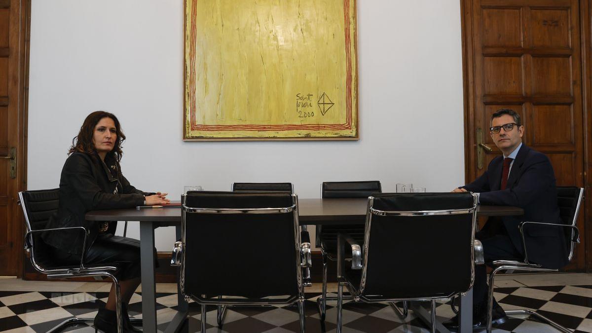 El ministre de la Presidència, Félix Bolaños reunit amb la consellera Laura Vilagrà