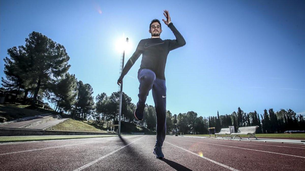 Bruno Hortelano, entrenándose en el CAR Sant Cugat