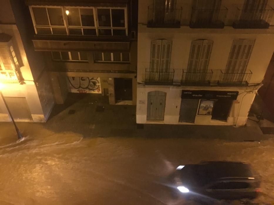 Fuerte tormenta en Málaga