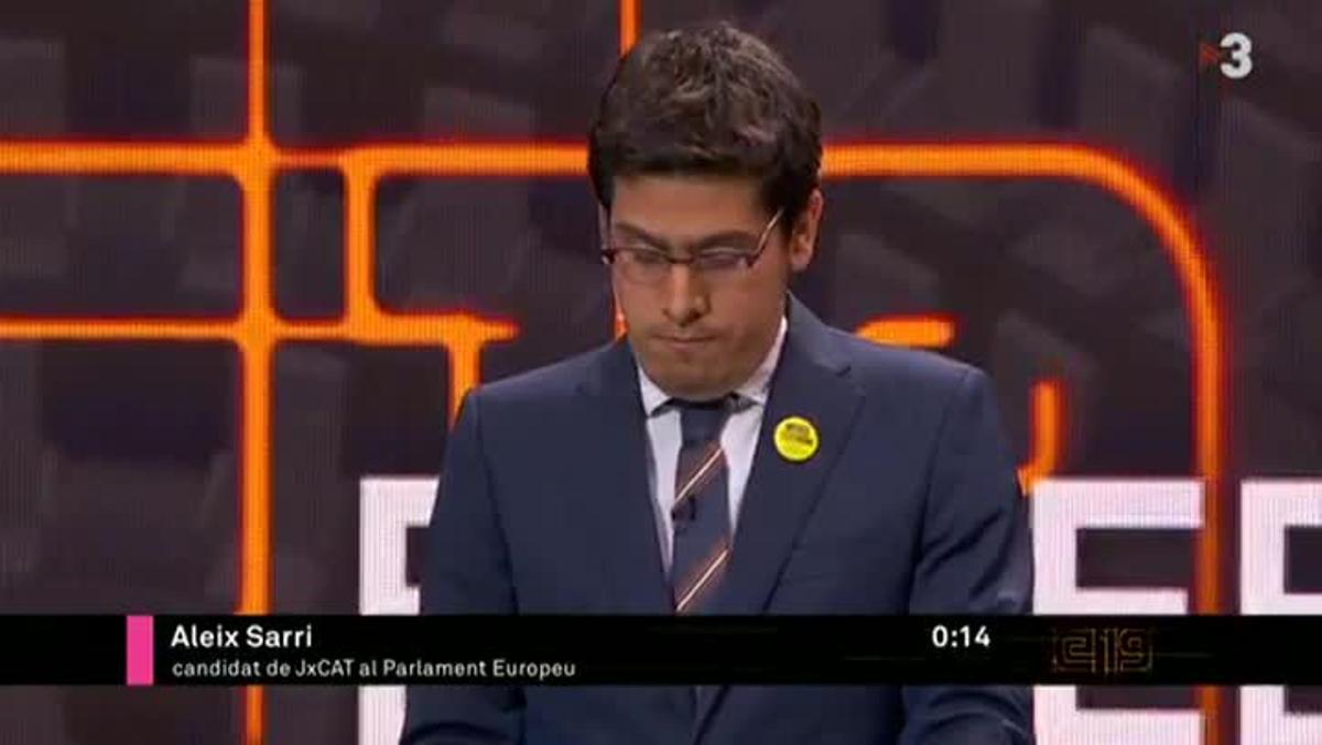 Aleix Sarri, enviado de Junts per Catalunya, abandona el plató de TV-3 en pleno debate.
