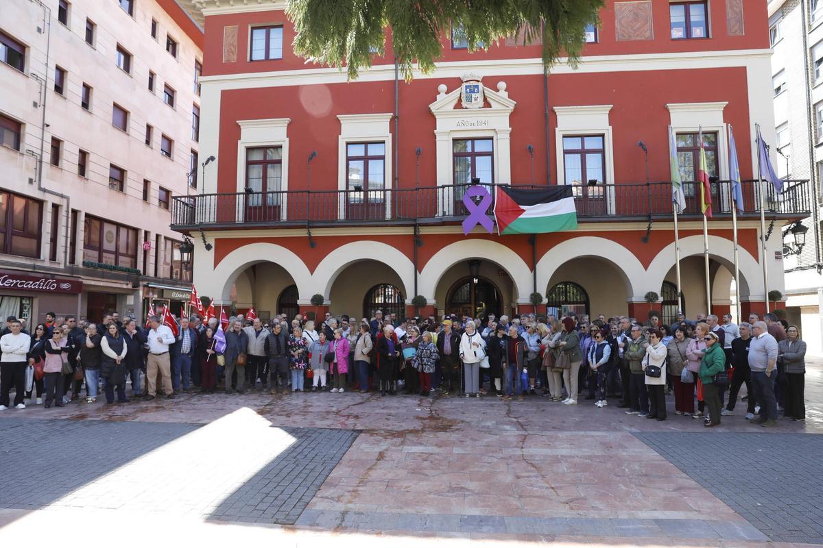 Protesta de apoyo a los conductores de autobús, hace unos días en Sama de Langreo.