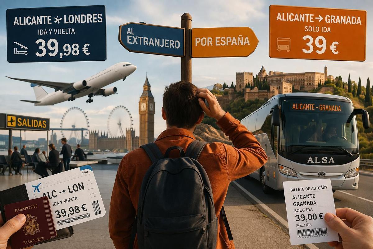 Volar desde Alicante a Londres, más barato que ir a Granada en autobús: "Un día habrá que abrir el melón de lo que cuesta viajar por España"