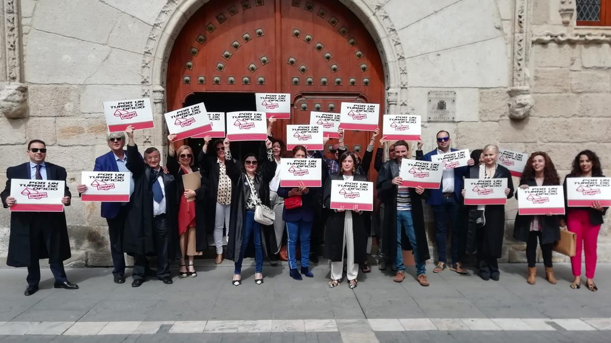 Abogados de oficio de Zamora, en una protesta