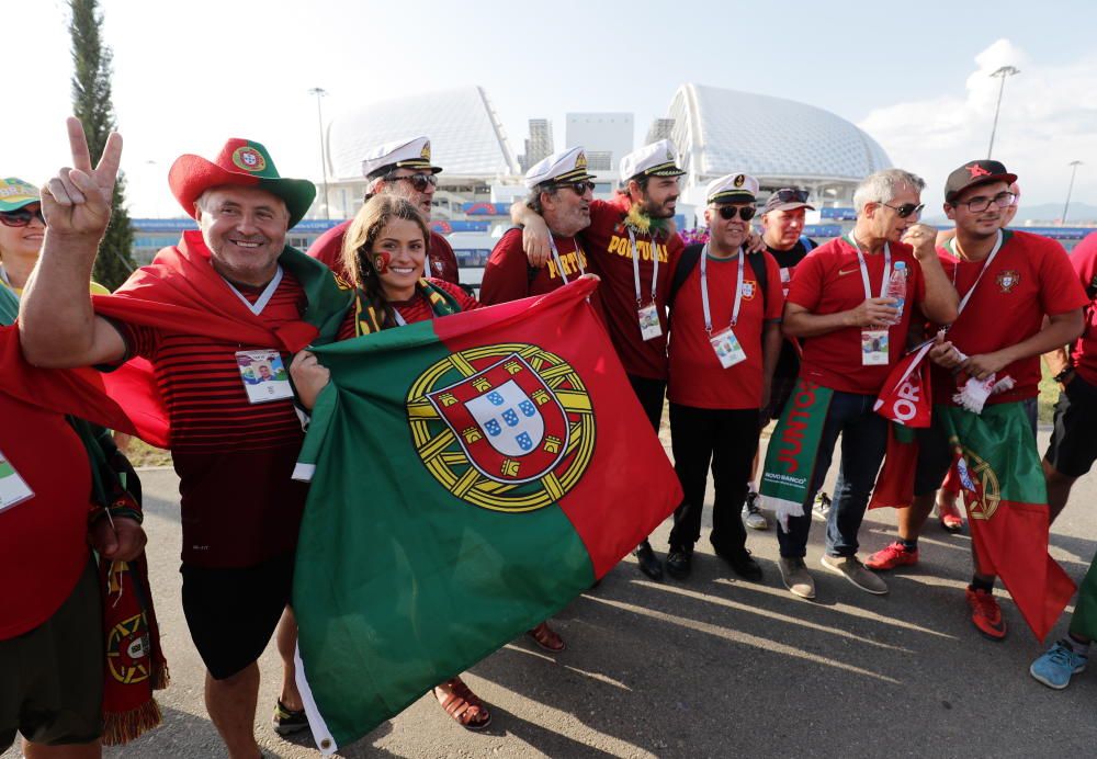 Las aficiones del Portugal - España