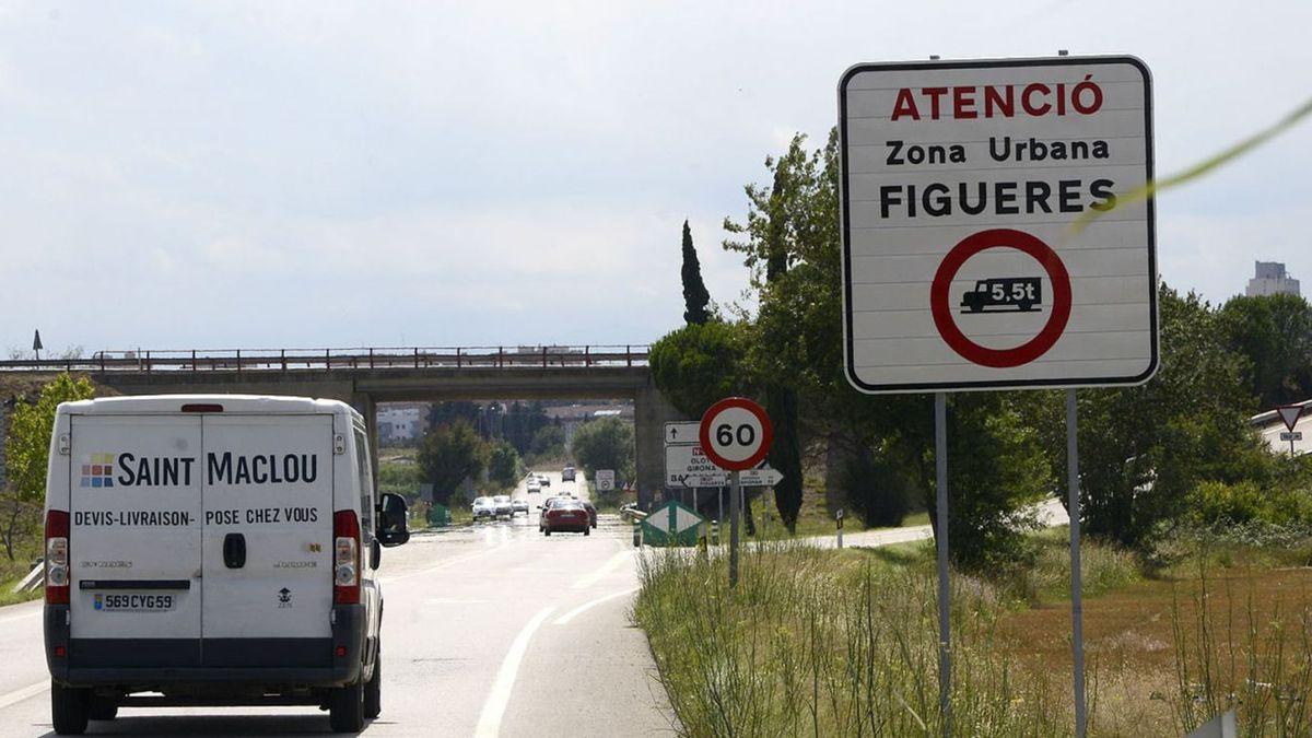 La carretera N-260, en el tram entre Figueres i Llançà, en una imatge d’arxiu