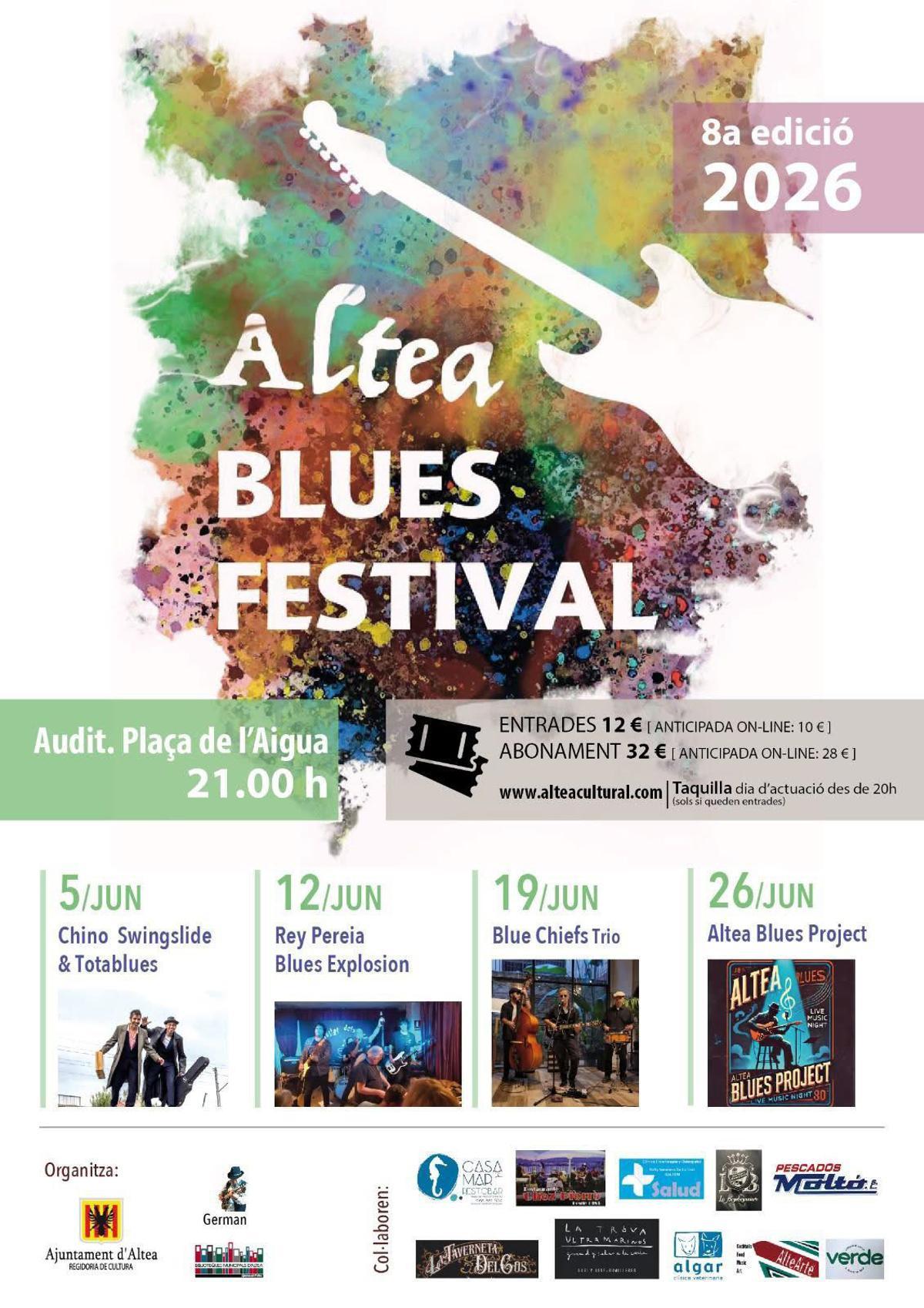Cartel del VIII Altea Blues Festival