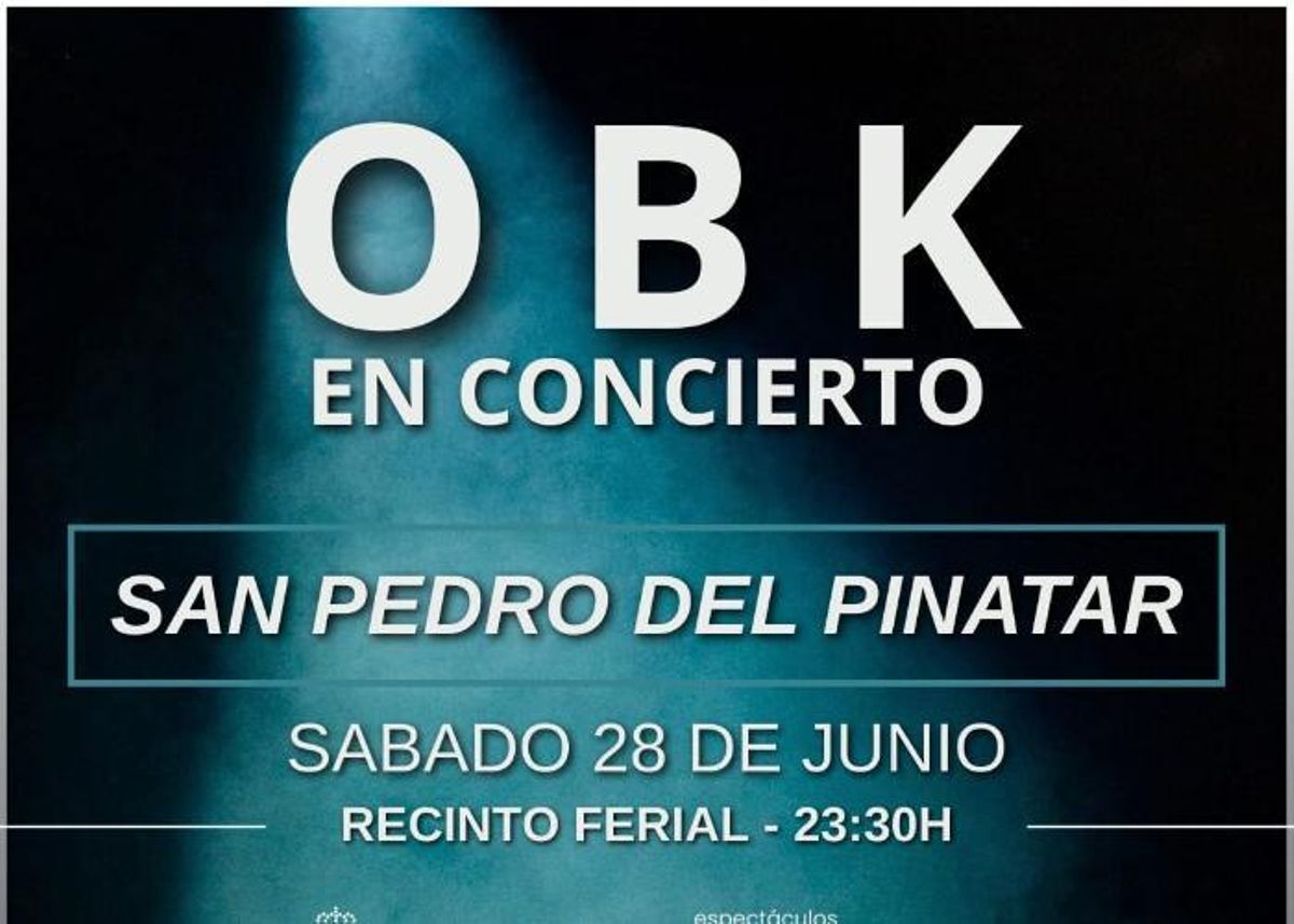Cartel de OBK en concierto