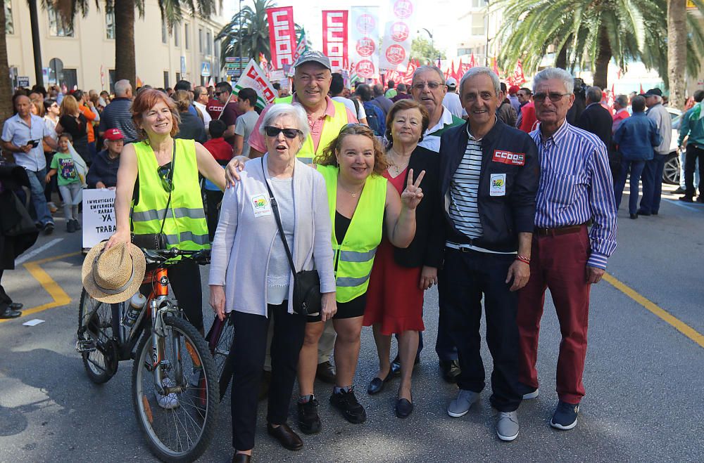 Miles de personas secundan en Málaga la marcha central del Primero de Mayo en Andalucía