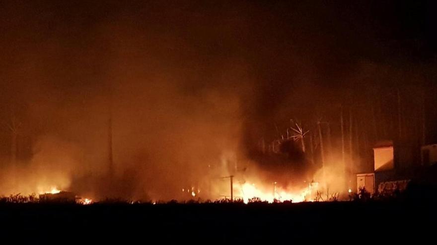 Un incendi crema dues hectàrees d&#039;un viver de palmeres a Blanes, a tocar de la carretera Gi-682