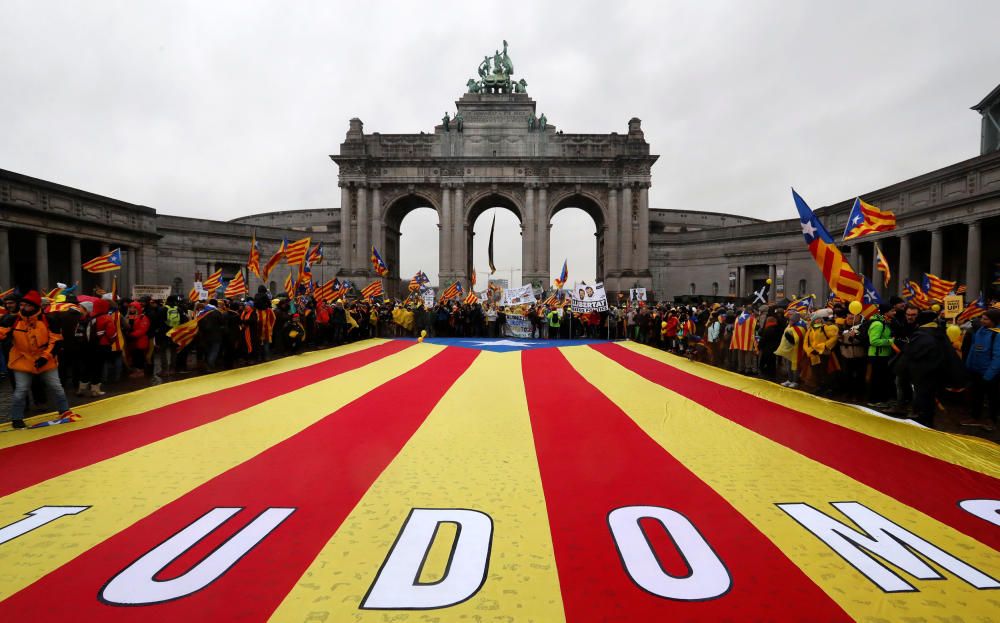 Manifestación independentista en Bruselas