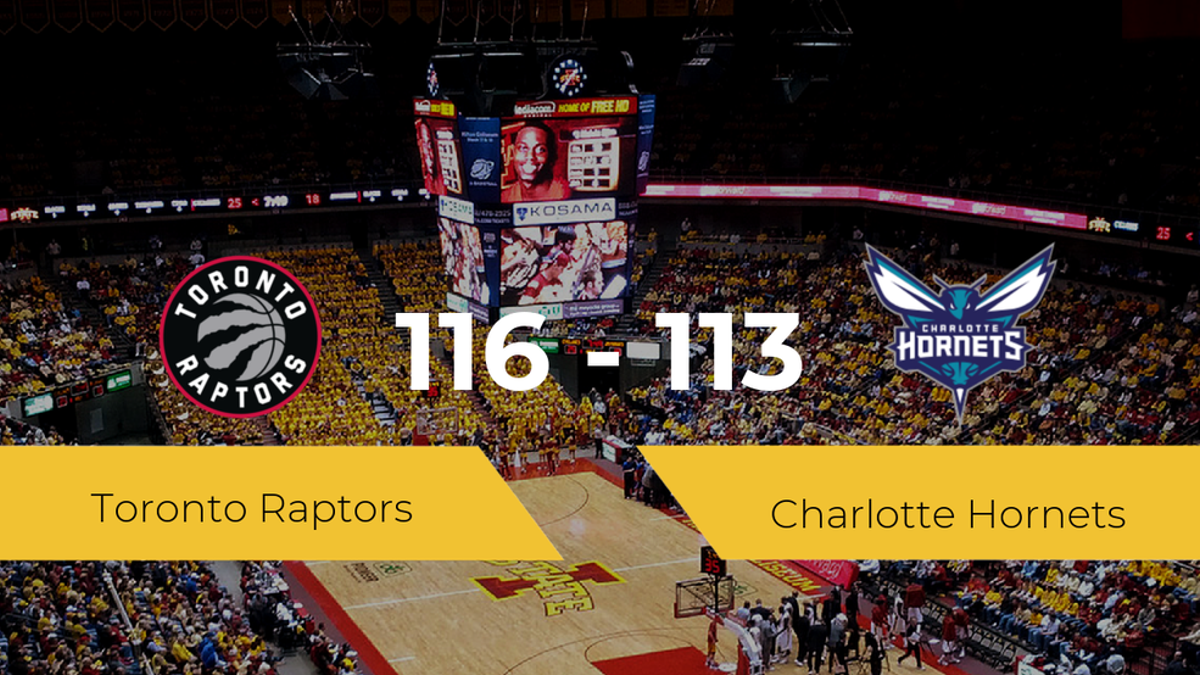 Toronto Raptors logra la victoria frente a Charlotte Hornets por 116-113