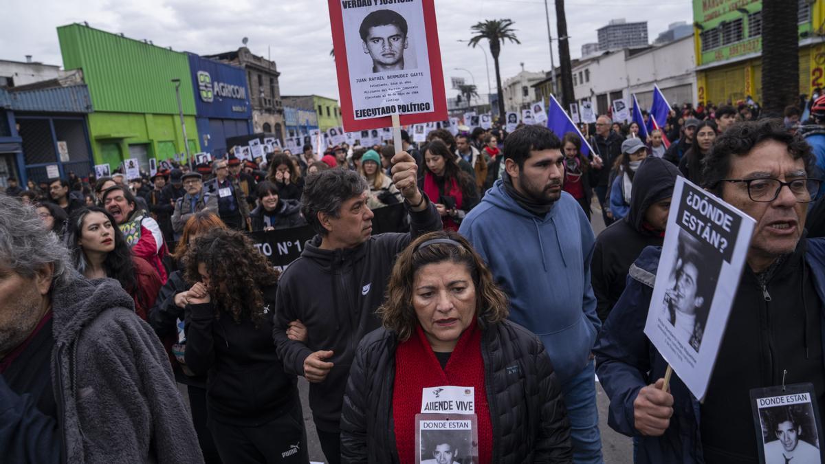 Manifestación por el 50 aniversario del golpe de Estado en Chile.