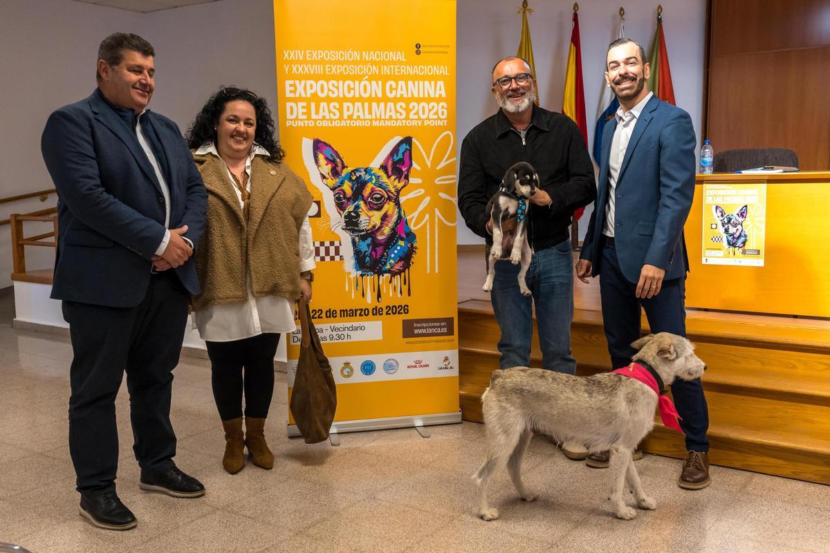 Por la izquierda, Jacinto Martín,Chary Matos, Francisco García y Mario Bordón.