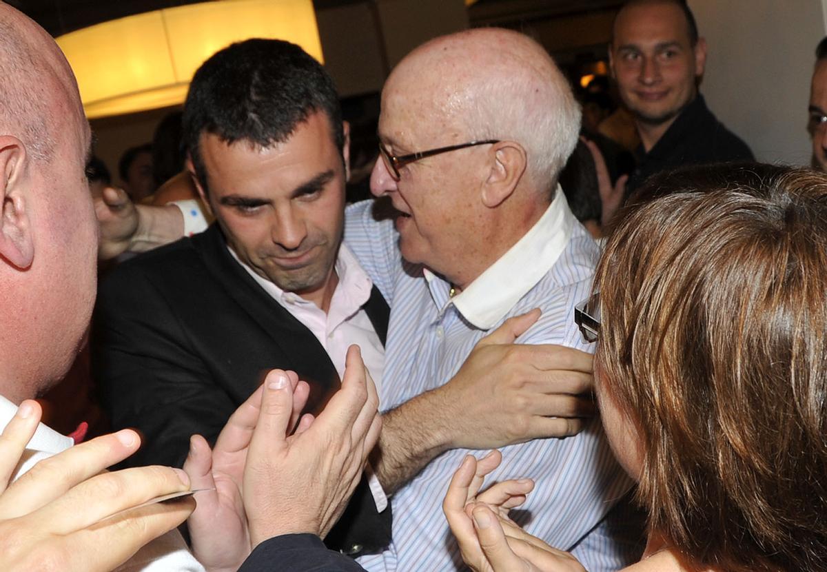Santi Vila i  Marià Lorca, la nit electoral de les eleccions del 2011.