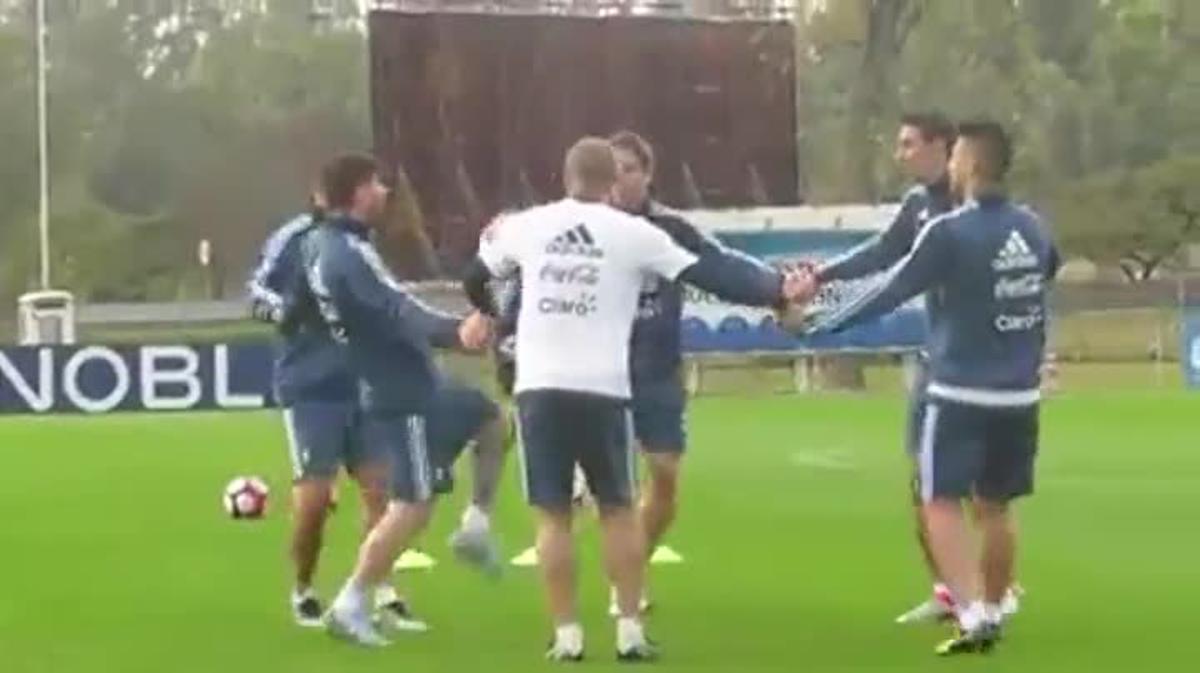 Así fue el último entrenamiento de Mascherano con Argentina