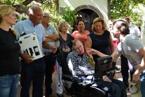 Stephen Hawking en la Fica de La Laja en Los Berrazales (Agaete)