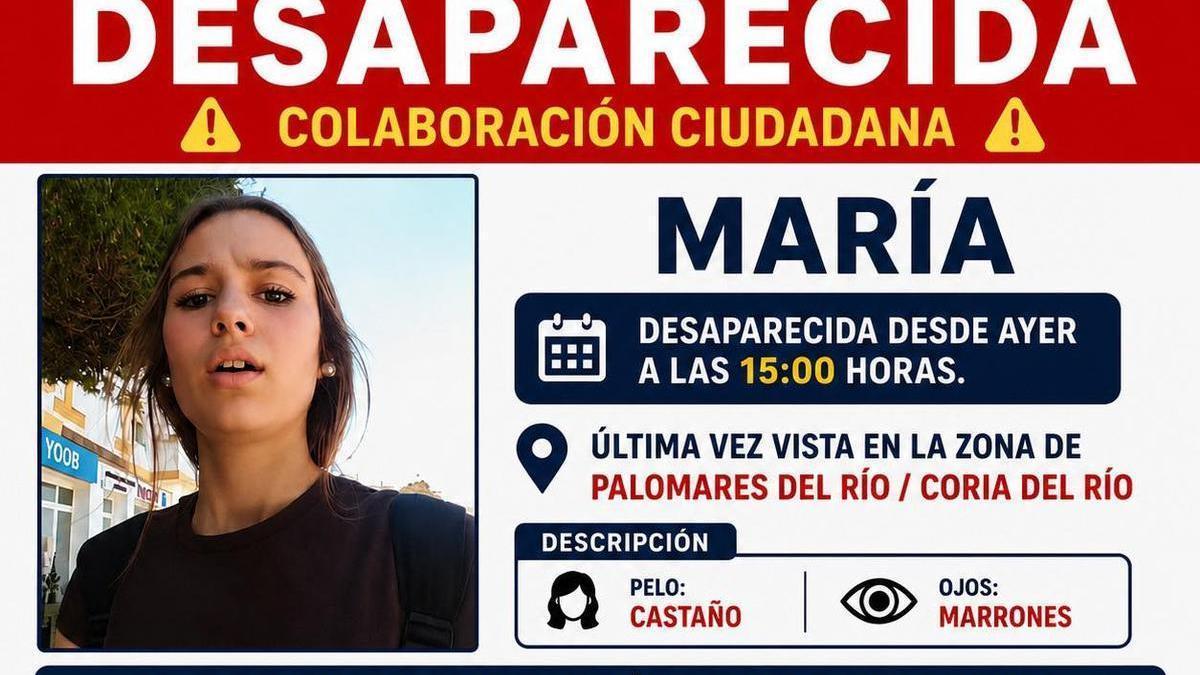 María Salas, desaparecida en Tomares