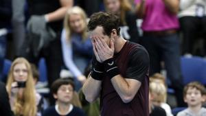 Andy Murray, emocionado tras ganar la final en Amberes.
