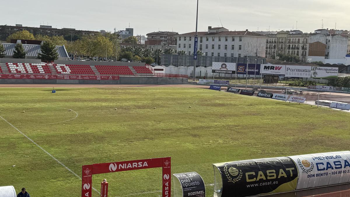 Estado del césped del Vicente Sanz.