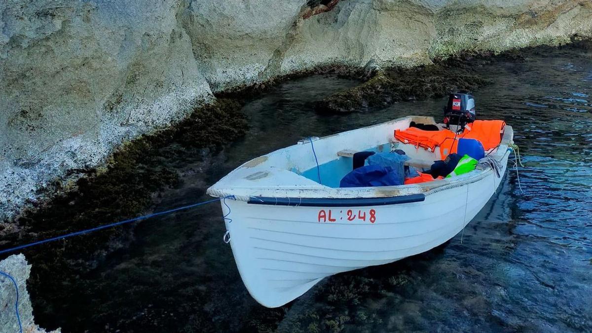 Una patera llegada a la costa de Balears