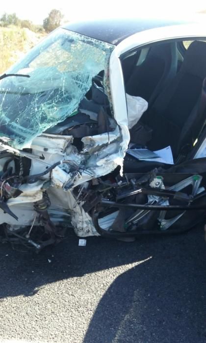 Accidente de tráfico en la carretera Llucmajor-Campos