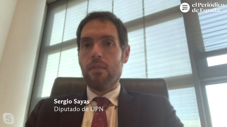 El diputado de UPN Sergio Sayas explica su voto en contra de la reforma laboral