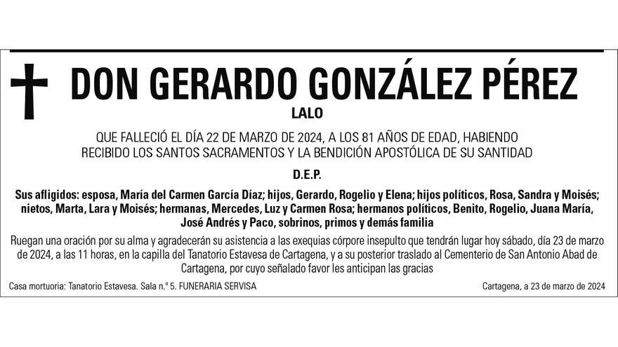 D. Gerardo González Pérez