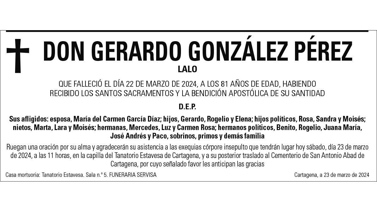 D. Gerardo González Pérez